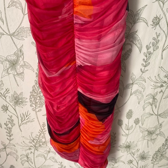 House of CB Pink and Orange Midi Dress - Picture 9 of 11